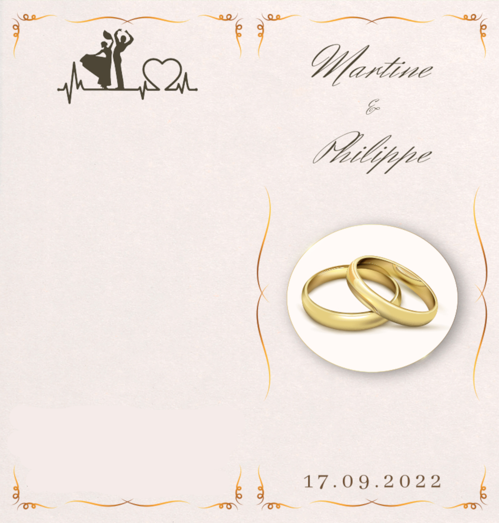 Carte d'invitation mariage