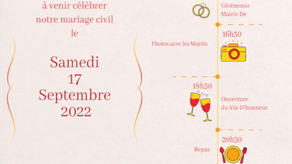 carte dépliant pour invitation mariage